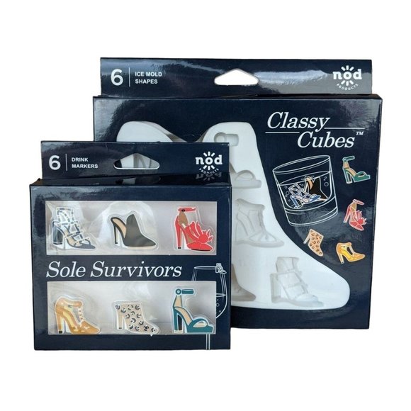 Nod - Sole Survivors Classy Cubes and Drink Markers (Wine/Shoes) - Picture 1 of 6